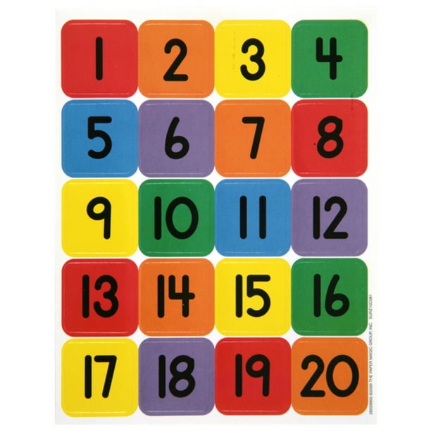Number Card Kit Numbers Counting Cards  1-20 Laminated Apple  Theme